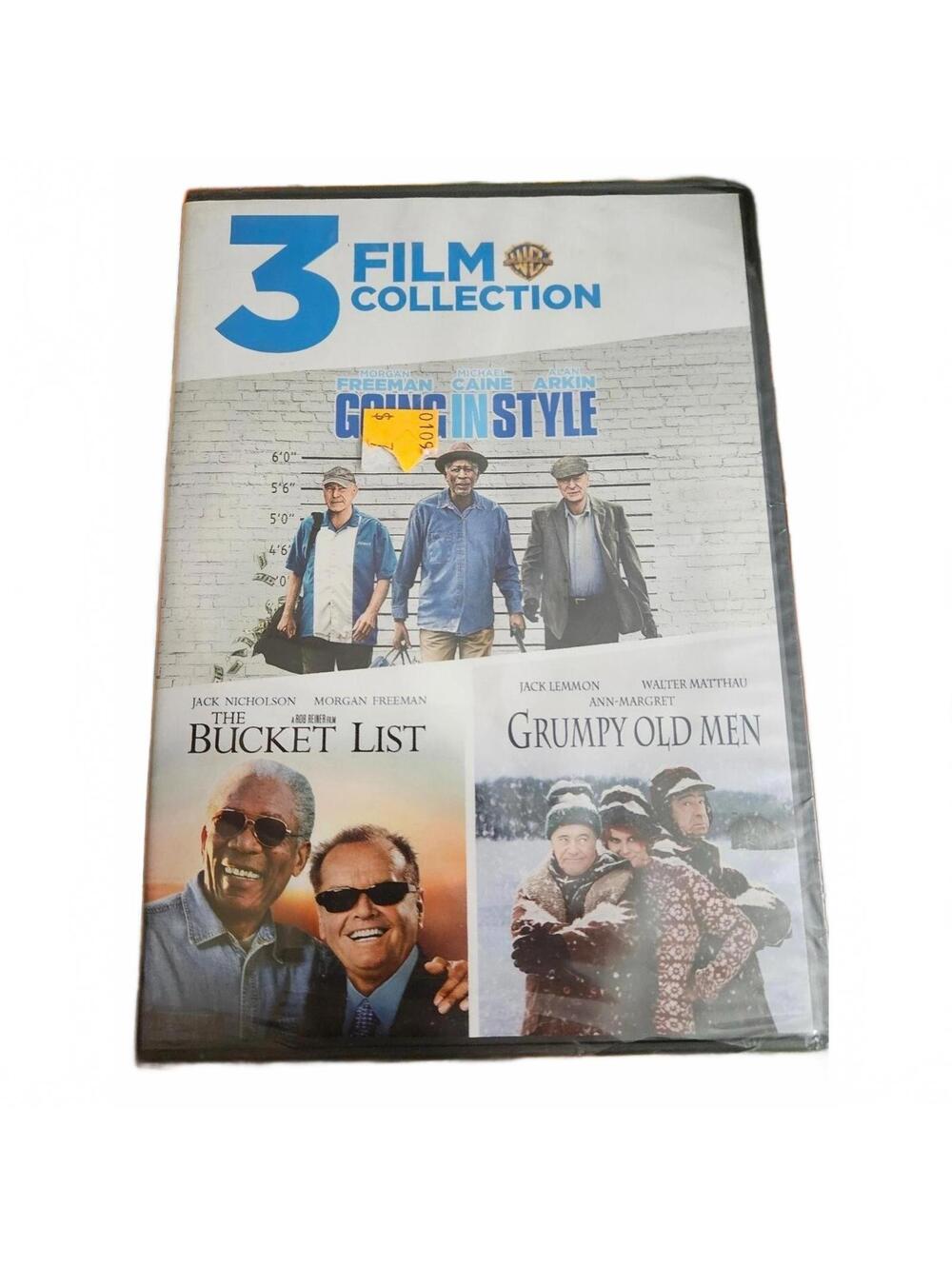 3 Film Collection DVD Going in Style, Bucket List & Grumpy Old Men
